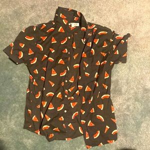 Watermelon button up, short sleeve